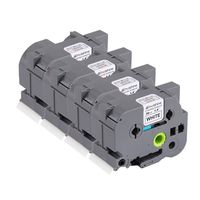 Molshine Compatible Standard Adhesive Laminated Label Tape,Replacement for Brother P-Touch TZe261 TZe-261 TZ261 TZ-261,Black on White,36mm x 8m(3/2 inch x 26.2 feet),4 Pack