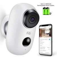 Wireless Security Camera,WiFi Camera Battery Operated with Two-Way Audio,IR Night Vision,PIR Motion Sensor& SD Card Socket,Surveillance Camera Indoor/Outdoor/Baby/Pet(1080P)