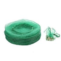 Dealglad 50pcs 25cm Round Drawstring Organza Jewelry Candy Pouch Christmas Wedding Party Favor Gift Packaging Bags (Green)