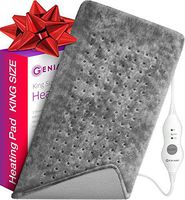 XL Heating Pad - Electric Heating Pad for Moist and Dry Heat Therapy - Fast Neck/Shoulder/Back Pain Relief at Home - [12"x24"] GENIANI (Tabby Gray)