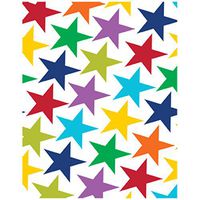 JAM PAPER Design Tissue Paper - Colorful Stars - 3 Packs of 4 Sheets