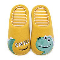 residentD 🌷🌷Winter Kids Slippers Cartoon Platform Home Slippers Children 2019 Warm Thicken Indoor Non-Slip for Baby Boys Girls (Age:3-3.5Years, Yellow)
