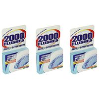2000 Flushes Blue Plus Detergent Automatic Bathroom Toilet Bowl Cleaner (3 Pack)