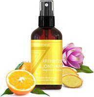 Magnesium Joint and Arthritis Pain Relief Spray - Powerful USA Made Magnesium Oil Blend with Organic Essential Oils (Turmeric, Ginger and Orange) - Free Ebook Included (4 fl oz)