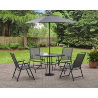 Mainstays Albany Lane 6-Piece Folding Seating Set (Gray)
