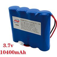 Rechargeable Lithium Ion Battery Pack - VIDAR 3.7V 10400mAh High Capacity Li-ion Battery Pack with JST PH2.54/2P Plug-in(Customizable) for Electronics,Toys,Lighting,Equipment