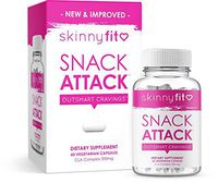 SkinnyFit Snack Attack Natural Metabolism Booster with CLA, Garcinia Cambogia and Green Tea Extract, Boost Energy and Curb Cravings 60 Vegan Capsules