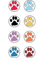 Teacher Created Resources Puppy Paw Prints Mini Stickers from Mary Engelbreit, Multi Color (4249)
