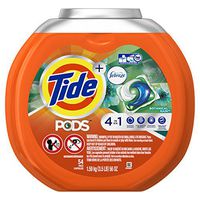 Tide Pods Plus Febreze Laundry Detergent Pacs, Botanical Rain, 54 Count (Packaging May Vary)