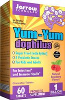 Jarrow Yum-Yum Dophilus Jarrow Formulas, Natural Raspberry Flavor, 60 Chewable