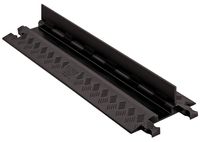 Guard Dog GD1X75-ST-B/B Polyurethane Heavy Duty 1 Channel Low Profile Cable Protector with  Standard Ramp, Black Lid with Black Ramp, 36" Length, 10.81" Width, 1.25" Height