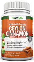 Organic Ceylon Cinnamon - 1200mg - 120 Capsules - True Cinnamon - Powerful Antioxidant - Helps Balance Blood Sugar - Has Immunity Boosting and Heart Protecting Abilities - Supports Joints and Bones