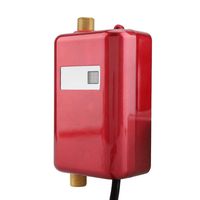 Electric Water Heater Tankless, 3000W Gas Water Heaters, Mini Design Water Heater with LCD Digital Temperature Display(red)