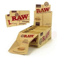 RAW Brand Artesano Natural Unrefined Rolling Papers 1.25" Full Box 15 Packs