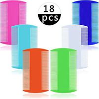 18 Pieces Plastic Pet Comb Double Sided Teeth Comb for Cat Dog Pet