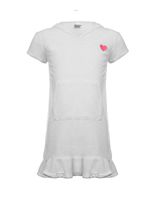 LEINASEN Girls Swim Cover Ups, Short Sleeves Ruffle Hem Hooded Terry Swimwear with Zipper