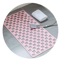 GHHZZQ Bathtub Mat Non-Slip Massage Hydrophobic Strong Sucker PVC Shower Foot Pad Household Bathroom Rugs, 5 Colors, 0.8 cm Thick, 38x77cm (Color : Pink, Size : 38x77cm)