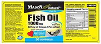 Mason Natural Fish Oil 1000MG 30 Softgels