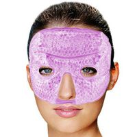 FOMI Hot Cold Gel Bead Facial Eye Mask | Lavender Scented | Ice Mask for Migraine Headache, Stress Relief | Reduces Eyes Puffiness, Dark Circles | Fabric Back | Freezable, Microwavable