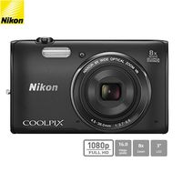 Nikon COOLPIX S5300 16MP 8X Opt Zoom Digital Camera HD (Black) 26456B - (Renewed)