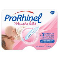 Prorhinel mouche bébé à embouts souples + 2 embouts