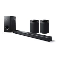 YAMAHA MusicCast BAR 400 Sound Bar with Wireless Subwoofer and WX-021BL MusicCast 20 Wireless Speakers - Pair (Black)