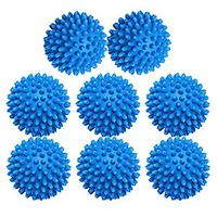 WeTest Pack of 8 Dryer Balls,Eco Friendly Fabric Softener Alternative,2'',Blue