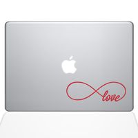 The Decal Guru Infinite Love Decal Vinyl Sticker, 13" MacBook Air, Red (1646-MAC-13A-DR)