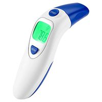JLDN Thermometer for Fever, Thermometer Non-Contact for Fever Ear and Forehead with Fever Indicator with LCD Display Instant Accurate Reading,A