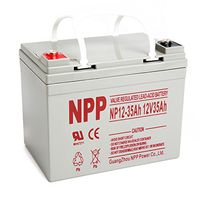 NPP NP12-35Ah Rechargeable AGM Deep Cycle 12V 35Ah Battery with Button Style Terminals