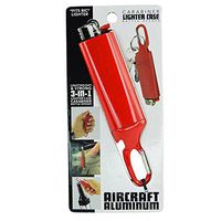 3 in 1 Lighter Case/Carabiner Bottle Opener (Red)