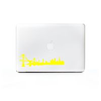 (2X) StickAny Laptop Series San Francisco Skyline Sticker for MacBook Pro, Chromebook, Surface Pro, and More (Yellow)