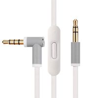 Replacement Audio Cable Cord Wire,Compatible with Beats Headphones Studio Solo Pro Detox Wireless Mixr Executive Pill with in Line Mic and Control (White)