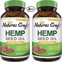 Hemp Oil Capsules 1000mg – Immune Support Pure Organic Hemp Oil for Pain Relief Sleep Aid Energy and Mood – Omega 3 6 9 Hemp Seed Oil for Hair Skin and Nails Vitamins and Joint Supplements for Men