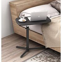 NESSTIC Overbed Table with Wheels Adjustable Bed Table Over Bedside Home Desk Movable Sofa Side Table Computer Desk for Eating Bedridden Elderly, Senior Patient Aid, Office, Hospital Medical (Black)