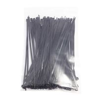 100Pcs 6" Multi- Purpose UV Resistant Black Cable Ties Zip Ties Wraps Heavy Duty Self- Locking Nylon Plastic Zip Wire Binding Wrap Straps Fasten Loop Cable Electrical Wire Cord (Black 6")