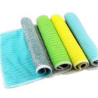 EORTA 6 Pieces Microfiber Cleaning Cloth Double-sided Dishcloths Rags House Anti-greasy Wipes with Poly Scour Cleaning Tools for Home Kitchen Bathroom, Easy to Clean