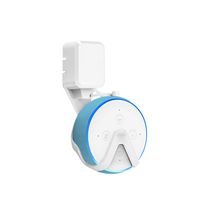 Outlet Hanger Holder Stand Outlet Wall Mount Holder for Echo Dot Kids Edition, Perfect Cord Arrangement and Awesome Speaker Companion (White)