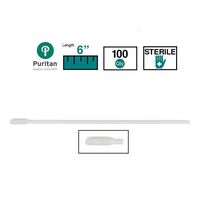 Puritan Medical 6" Sterile Standard Foam Swab w/Polystyrene Handle - 25-1506 1PF - Box of 100