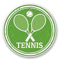 Tennis Vinyl Sticker Decal - Sticker Graphic - Auto, Wall, Laptop, Cell, Truck Sticker for Windows, Cars, Trucks