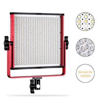 LED Video Light, GVM 520 Video Lighting Dimmable Bi-Color 3200K-5600K, CRI 97+ Light Panel with Durable Video lighting Studio Interview Portrait with Light Stand Kit (Red)