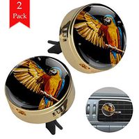 Heart Love two gold air freshener aromatherapy essential oil diffusers for car vent clip portable with four refill pads 1.33x1.83in