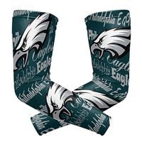 Philadelphia Eagles Cooling Arm Sleeve (Pair) - Elbow Brace Support Sun UV Protection for Men & Women - Sports Sleeves for Basketball Baseball Softball Volleyball