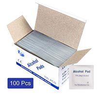 Formemory 100PCS Disposable Wet Wipes, Skin Prep Wipes 99% Cotton Wipes 2 Layers Individually Wrapped Wipes for Outdoor Skin Cleansing