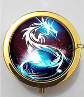 BlackKey Cool Dragon 3-Compartment Decorative Pocket Gift Box Case Organizer for Pill, Color 2 -736