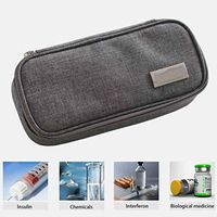 TYUIO Portable Insulin Cooler Bag Diabetic Organizer Medical Travel Cooler Pack +4 Ice Pack