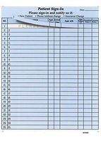 Patients Sign In, 8-1/2" X 11" (Blue) Carbonless Form (Sample Pack of 10 Sheets) HIPAA Compliant.
