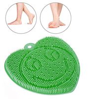 Foot massage pad, silicone heart foot massage pad and mat for blood circulation tension release (green)