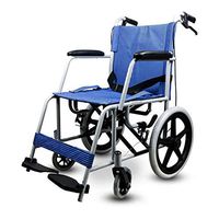 FLYSXP Multifunctional Folding Ultralight Wheelchair Portable Non-Inflatable Elderly Trolley Wheelchair