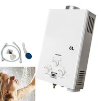 Pevor 6L 110V Natural Gas Hot Water Heater -Portable Tankless Electric Water Heater Instant Boiler Liquefied LCD Temperature Display, IPX4 Water-Proof Level USA Warehouse, 3-6 Days Delievery